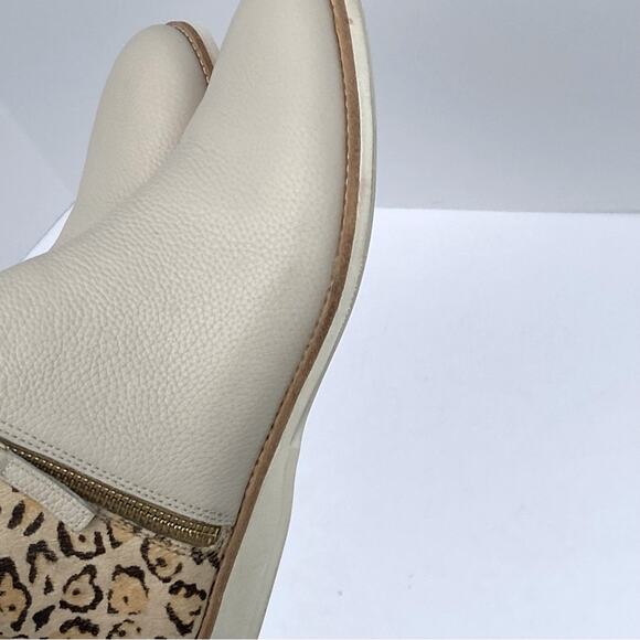 Rollie Boots 7 ankle bootie Leather Neutral Boots Leopard Fall Boots Casual Boho - Picture 9 of 14